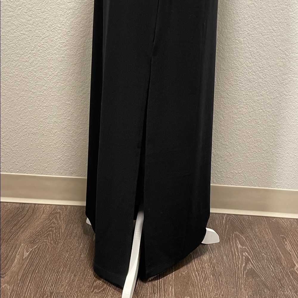 Boston Proper Black Gown, floor length dress
Over shoulder straps 3/4 Sleeves - Picture 5 of 8